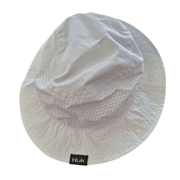 HUK High Performance Bucket Boonie Fishing Hat OSFM Oyster Light Neutral Nylon - Picture 12 of 14